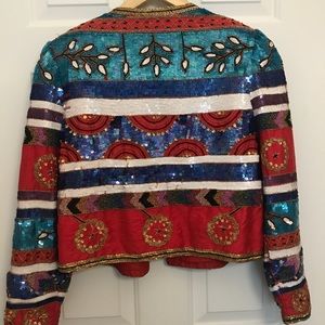 Beaded and sequined Leslie Fay Evening Jacket